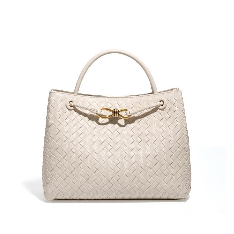 WOVEN TOTE WITHE