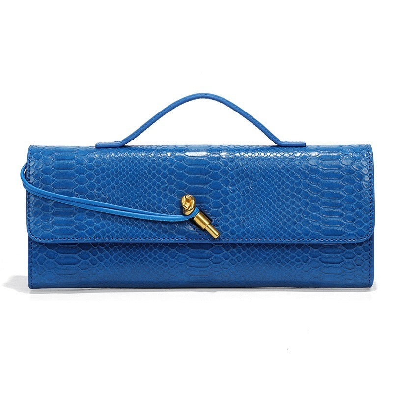 INTRECCI L BLUE LEATHER